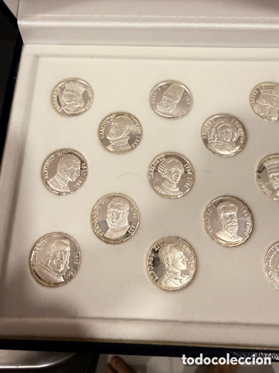 Material numism&aacute;tico: Colecci&oacute;n monedas plata Reyes Espa&ntilde;a - Foto 3