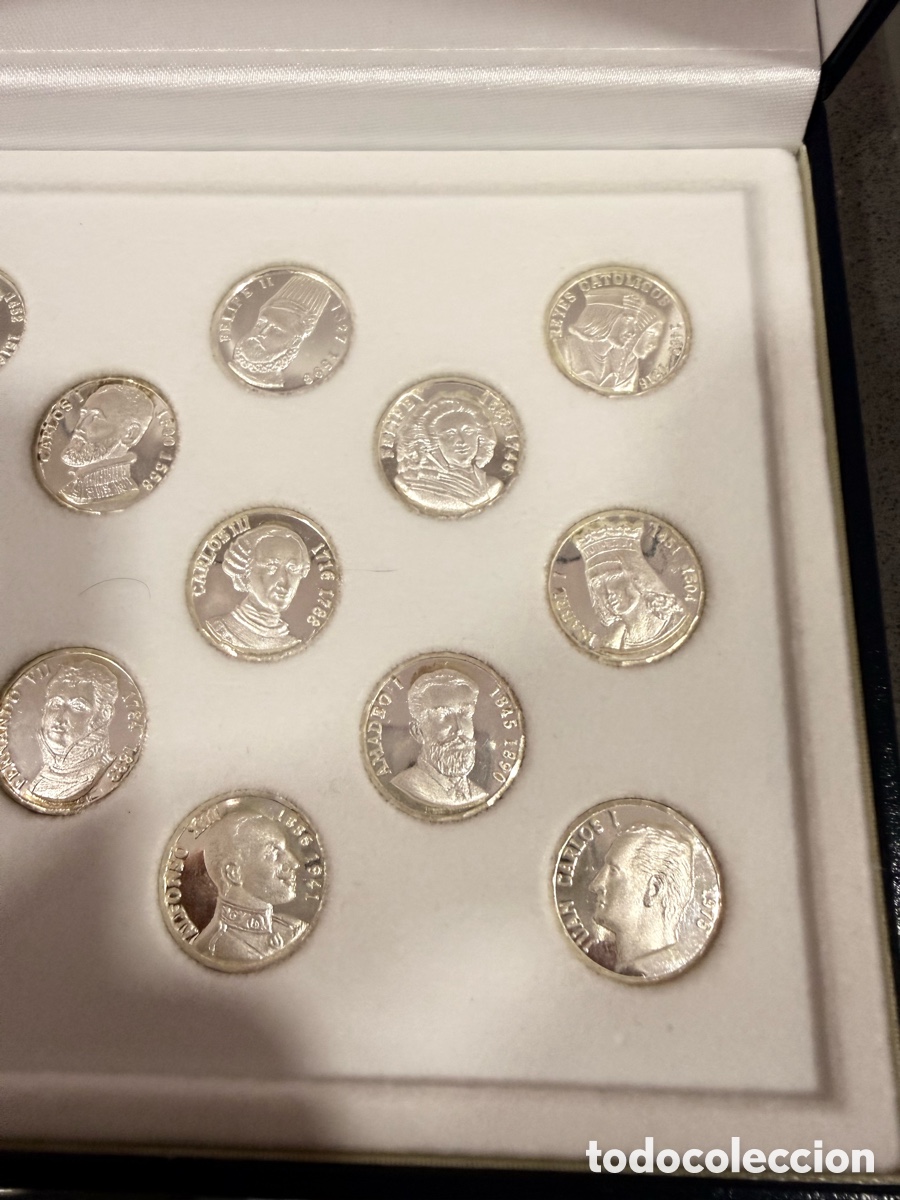 Material numism&aacute;tico: Colecci&oacute;n monedas plata Reyes Espa&ntilde;a - Foto 4