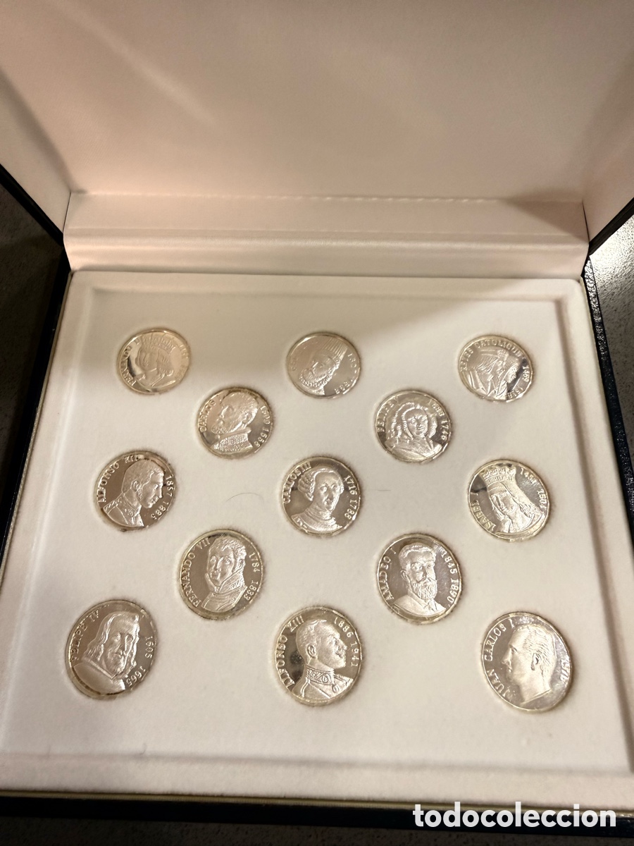 Material numism&aacute;tico: Colecci&oacute;n monedas plata Reyes Espa&ntilde;a - Foto 1