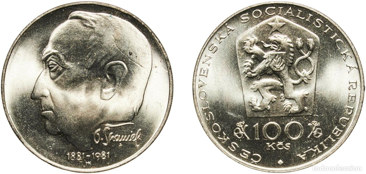 Material numism&aacute;tico: Czechoslovakia Socialist Republic 1981 100 Korun (Otakar &Scaron;paniel) Silver (.500) (Copper .400, Nicke