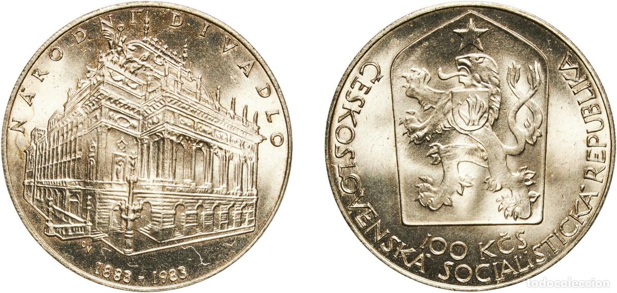 Material numism&aacute;tico: Czechoslovakia Socialist Republic 1983 100 Korun (National Theatre) Silver (.500) (Copper .400, Nic