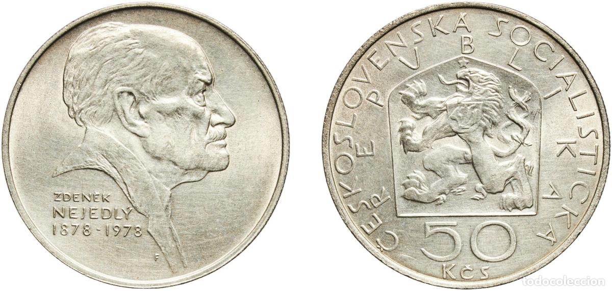 Material numism&aacute;tico: Czechoslovakia Socialist Republic 1978 50 Korun (Zdeněk Nejedl&yacute;) Silver (.700) (Copper .300) (75000