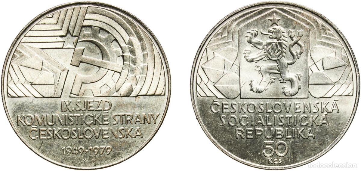 Material numism&aacute;tico: Czechoslovakia Socialist Republic 1979 50 Korun (Communist Party Congress) Silver (.700) (Copper .3