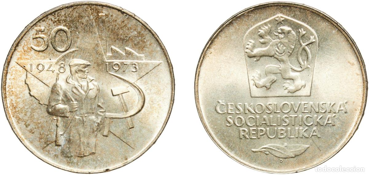 Material numism&aacute;tico: Czechoslovakia Socialist Republic 1973 50 Korun (Victory of Communist Party) Silver (.700) (55000)