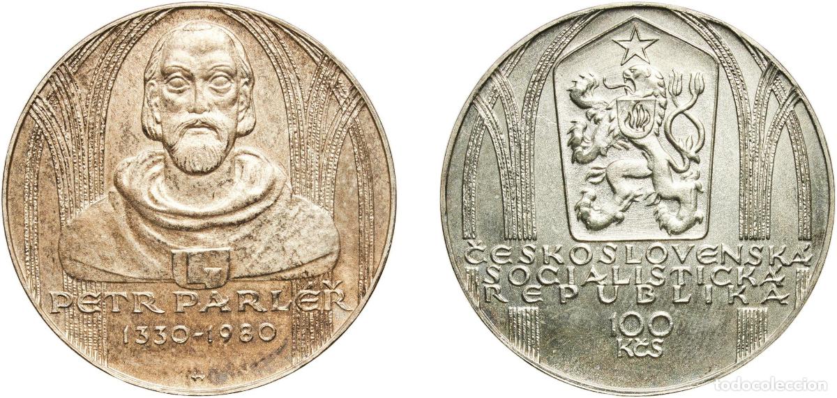 Material numism&aacute;tico: Czechoslovakia Socialist Republic 1980 100 Korun (Petr Parl&eacute;ř) Silver (.700) (Copper .300) (91000)