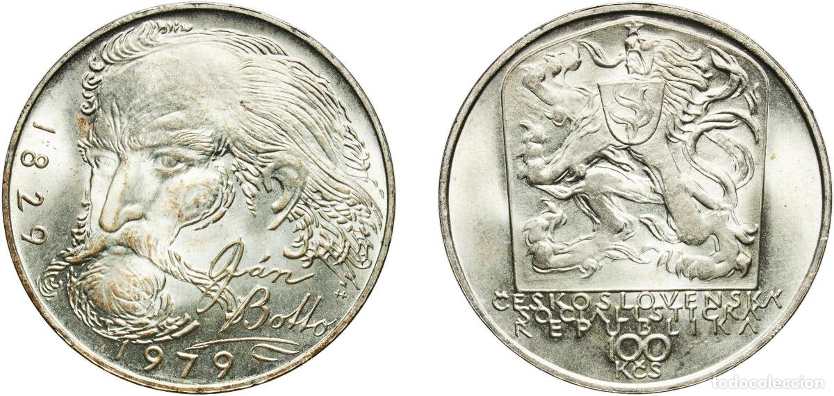 Material numism&aacute;tico: Czechoslovakia Socialist Republic 1979 100 Korun (J&aacute;n Botto) Silver (.700) (Copper .300) (75000) 15