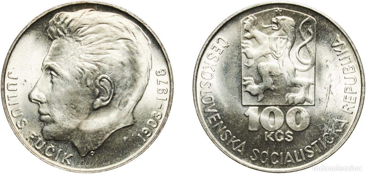 Material numism&aacute;tico: Czechoslovakia Socialist Republic 1978 100 Korun (Julius Fuč&iacute;k) Silver (.700) (Copper .300) (75000)