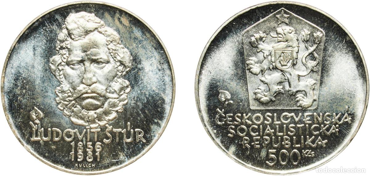 Material numism&aacute;tico: Czechoslovakia Socialist Republic 1981 500 Korun (Ľudov&iacute;t &Scaron;t&uacute;r) Silver (.900) (Copper .100) (51000)