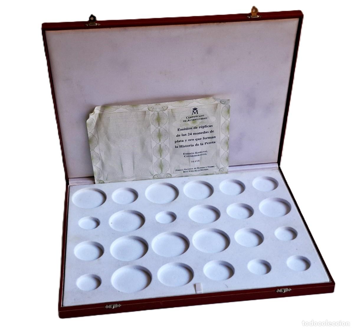 Material numism&aacute;tico: ESTUCHE DE MONEDAS HISTORIA DE LA PESETA VACIO + CERTIFICADO