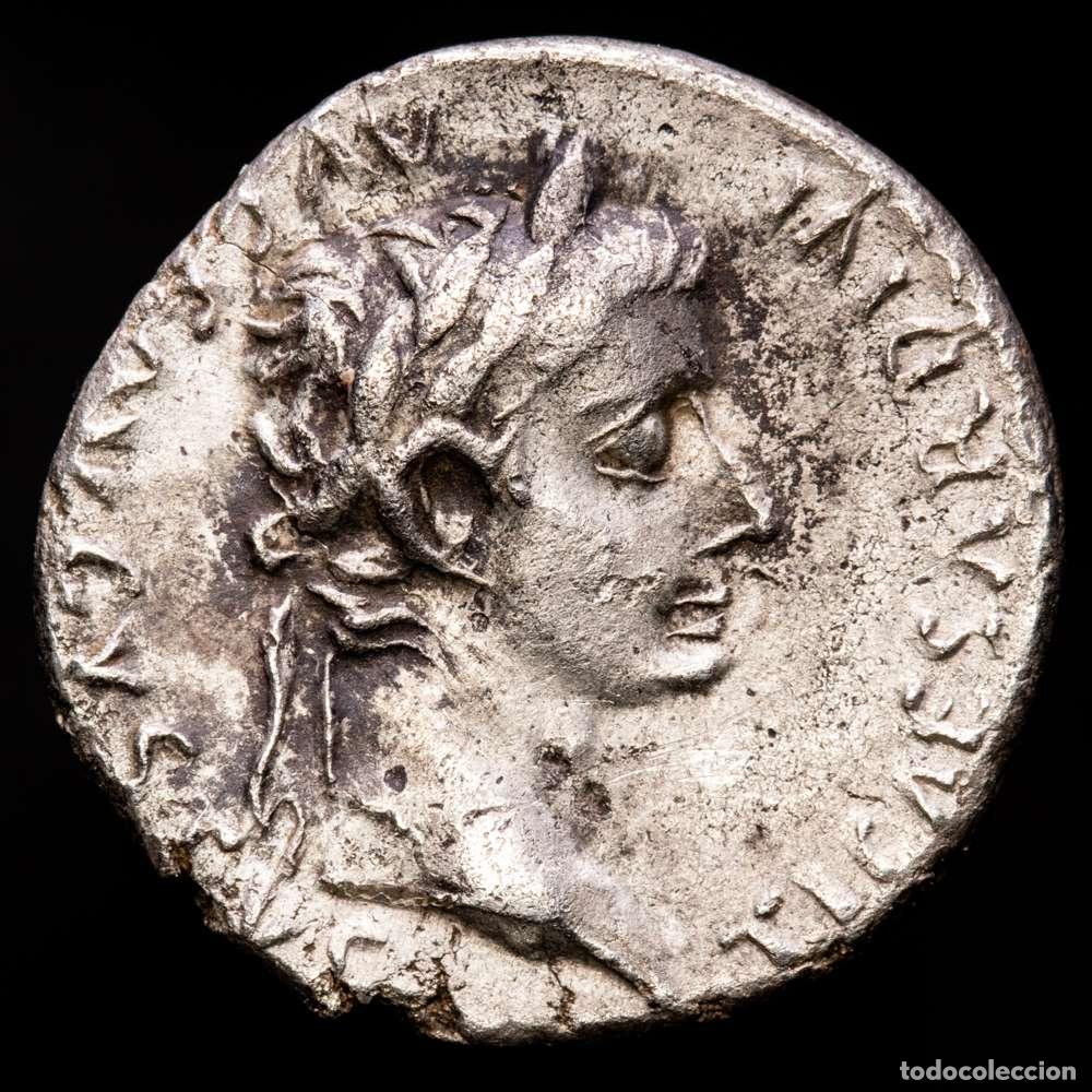 Materiale numismatico: Tiberio. Denario. 36-37 dC Lugdunum. (Ric-I 30). (Bmcre-48). (Rsc-16a). Ag. 3,73 gramos. MBC+.
