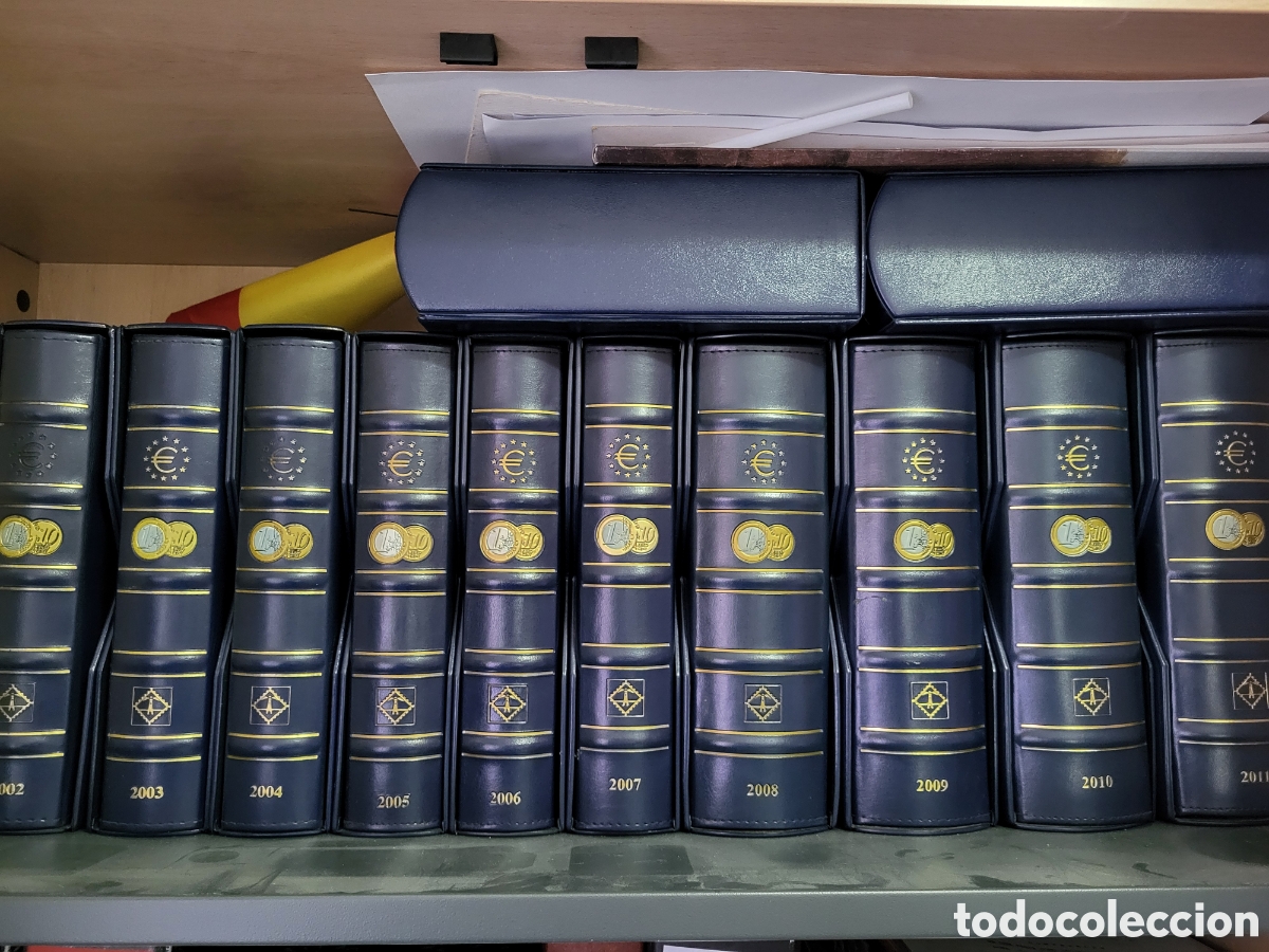 Material numism&aacute;tico: 12 &aacute;lbumes para colecci&oacute;n de euros