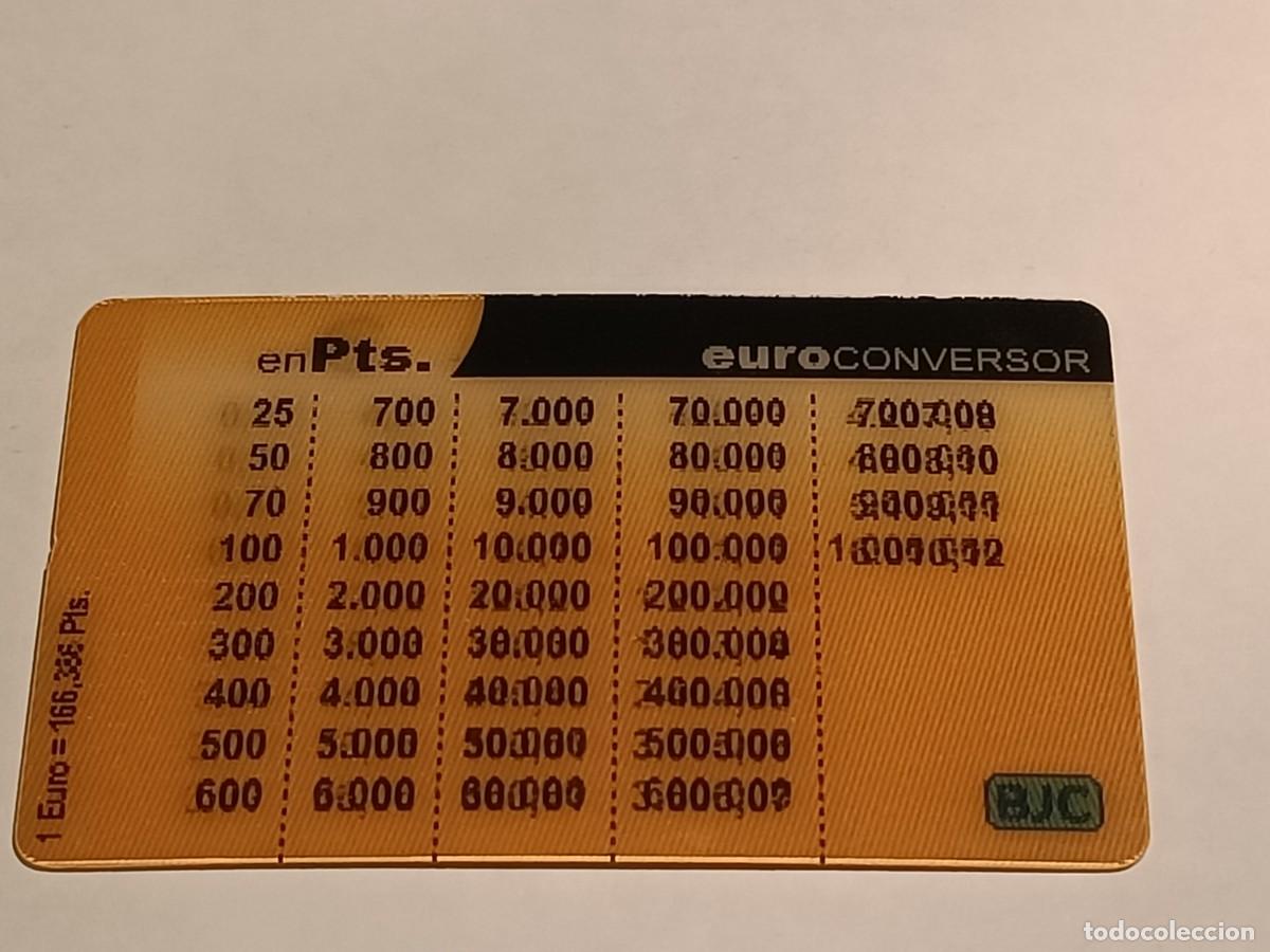 Materiale numismatico: Conversor euros - pesetas. Publicidad BJC