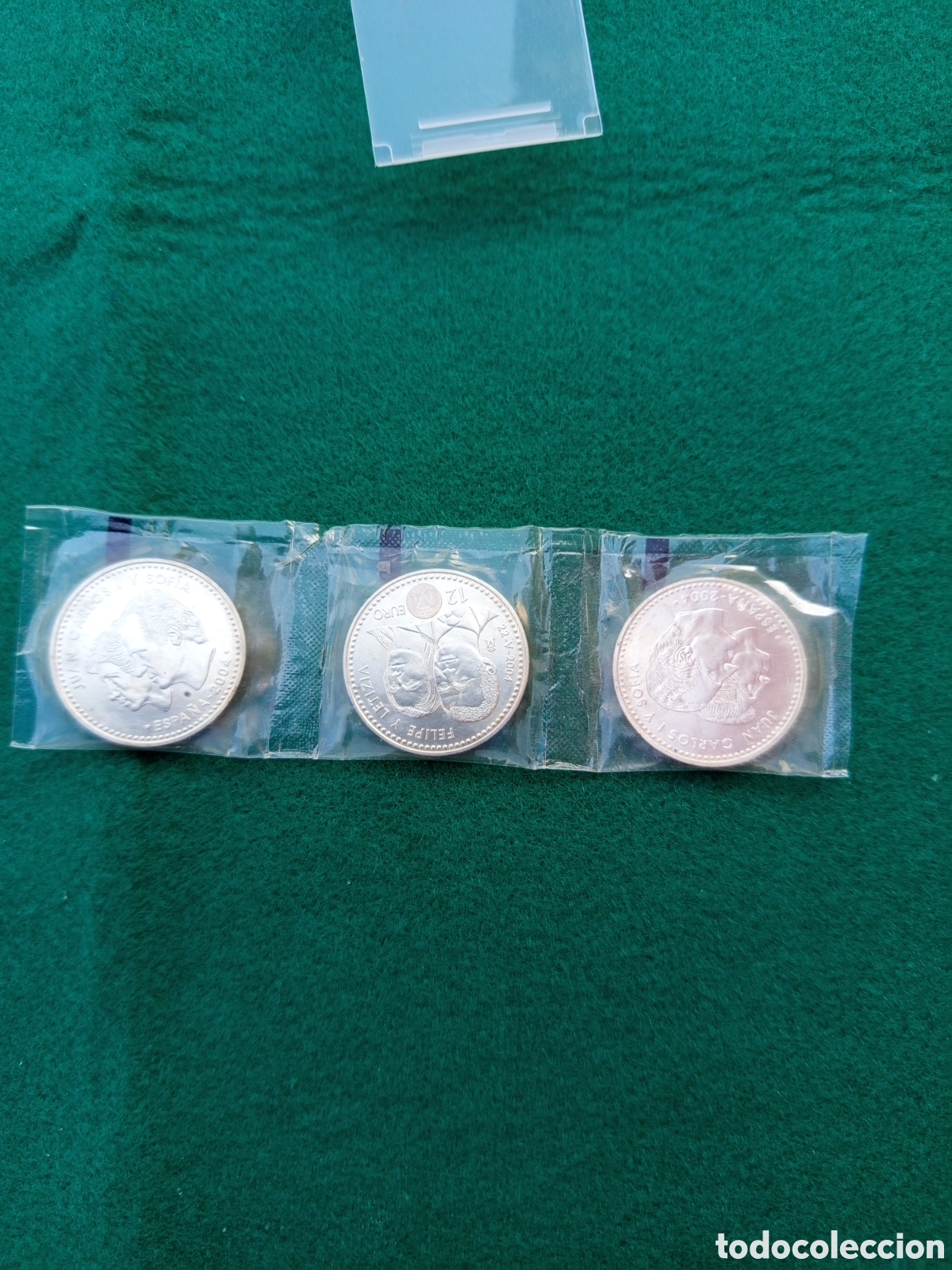 Material numism&aacute;tico: Tres monedas de 12&euro; en su embalaje