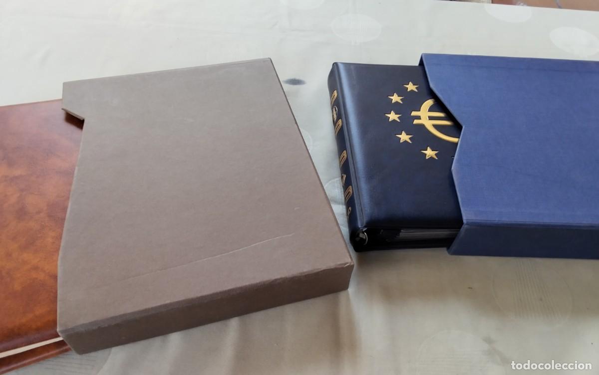 Material numism&aacute;tico: LOTE DE DOS ALBUMES PARA MONEDAS , UNO CON 11 PAG Y EL OTRO CON 6 PG , BUEN ESTADO EN GENERAL