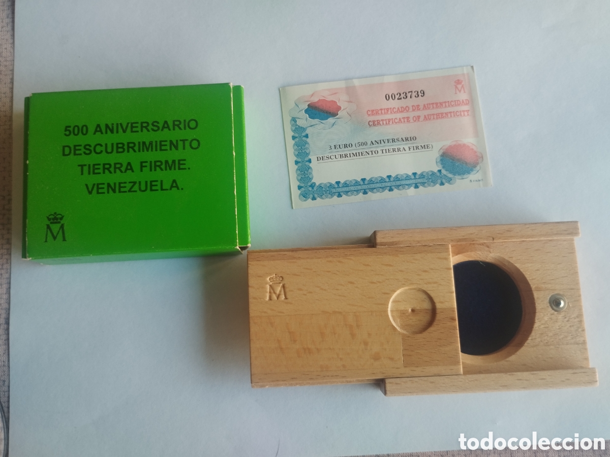 Material numism&aacute;tico: EMBALAJE MONEDA DEL 500 ANIVERSARIO DESCUBRIMIENTO TIERRA FIRME VENEZUELA