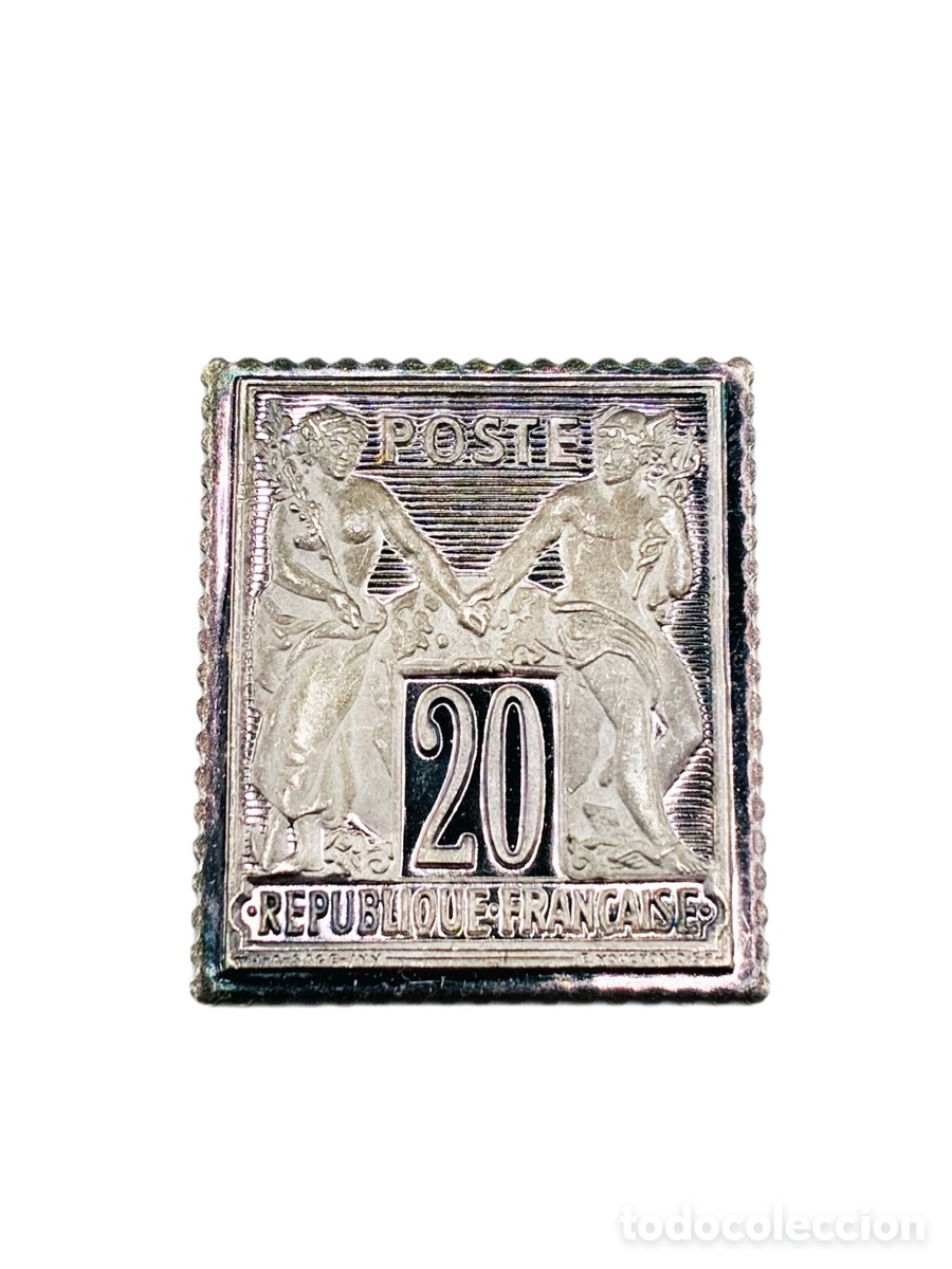 Material numism&aacute;tico: R&eacute;publique Fran&ccedil;aise &ndash; 20 Centimes &ldquo;Type Sage&rdquo; (1876&ndash;1881) &ndash; R&eacute;plica en plata 999 &ndash; 5,20 g