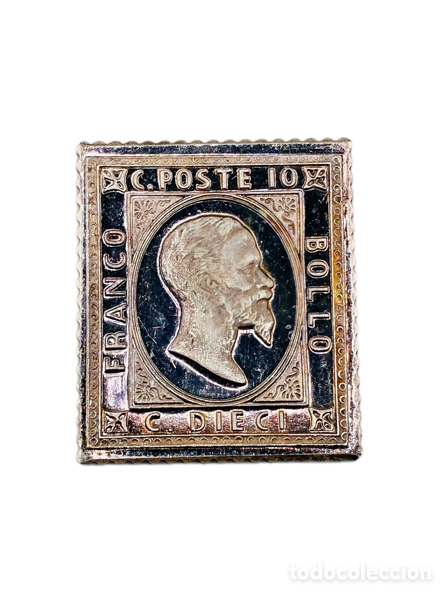 Numismatic Material: Italia &ndash; 10 Centesimi (1862) &ndash; R&eacute;plica en plata pura 999 &ndash; 5,56 g