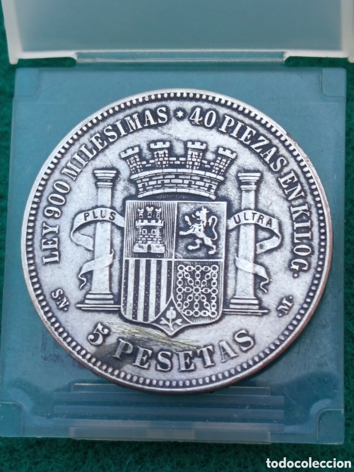 Numismatisches Material: Moneda 5 pesetas 1869