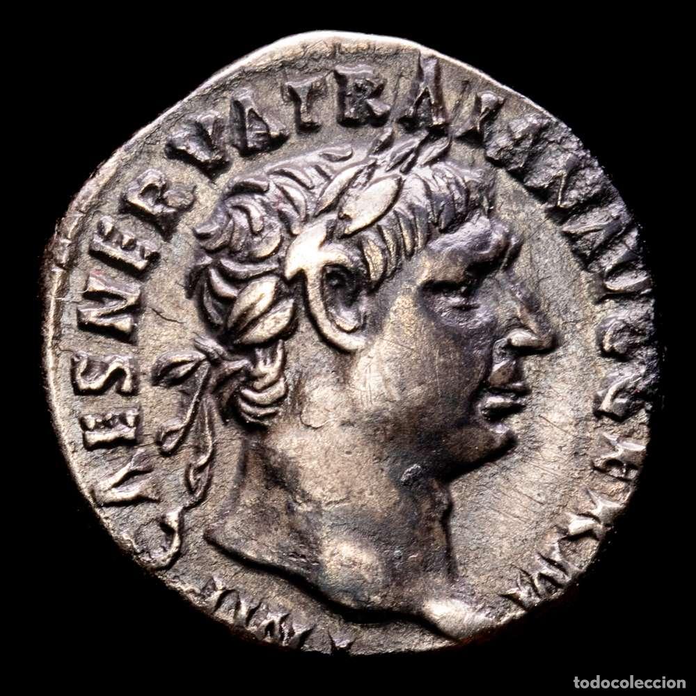 Material numism&aacute;tico: Trajano. Denario. 101-102 dC Roma. (Ric-60). (RSC-240). Ag. 3,07 gramos. MBC+.
