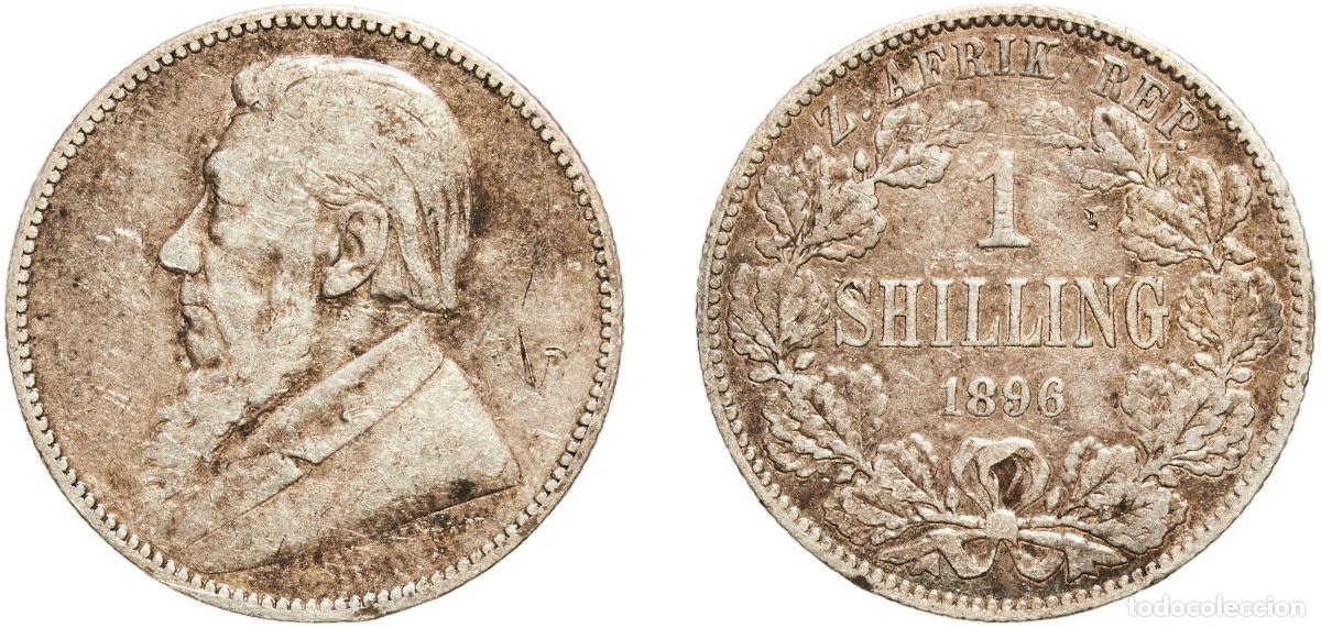 Material numism&aacute;tico: South Africa Republic 1896 1 Shilling (Zuid Afrikaansche Republiek) Silver (.925) (Copper .075) Pre