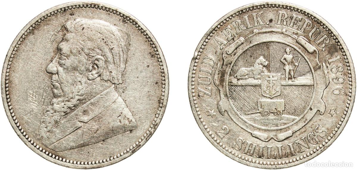 Material numism&aacute;tico: South Africa Republic 1896 2 Shillings (Zuid Afrikaansche Republiek) Silver (.925) (Copper .075) Pr