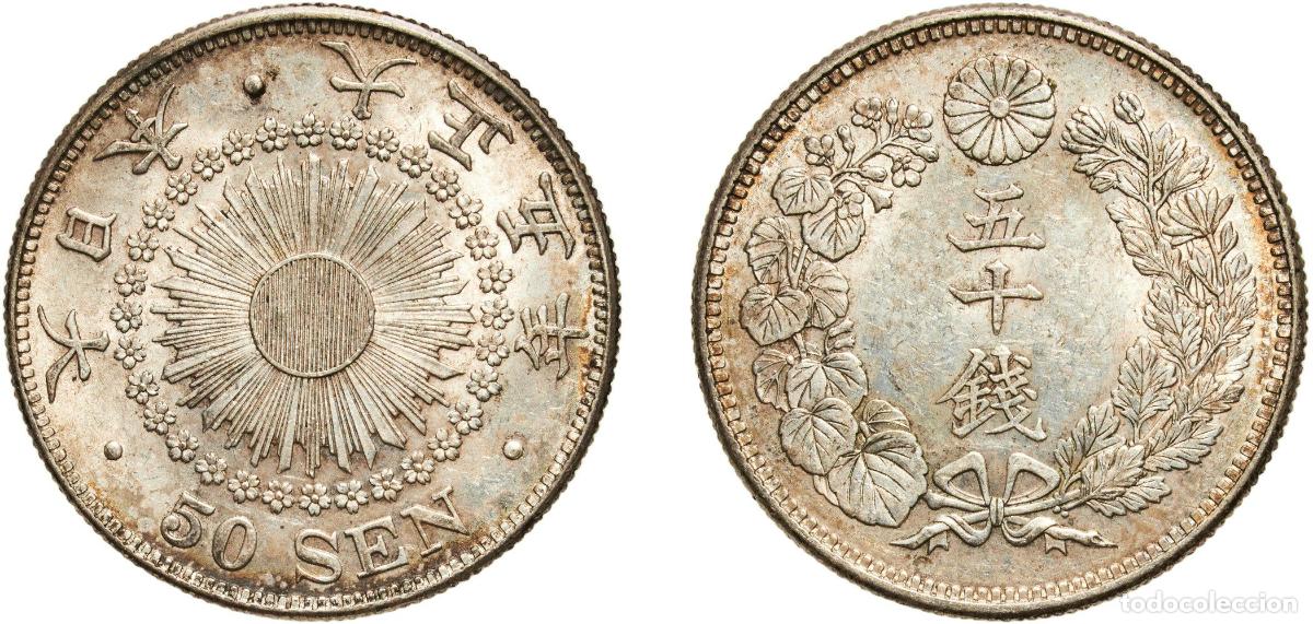 Material numism&aacute;tico: Japan Empire 5 (1916) 年五正大 50 Sen - Taishō Original luster Silver (.800) (20% copper) Japan Mint (8