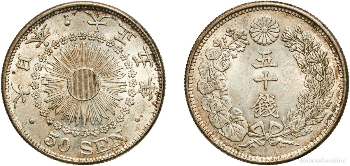 Material numism&aacute;tico: Japan Empire 5 (1916) 年五正大 50 Sen - Taishō Original luster Silver (.800) (20% copper) Japan Mint (8