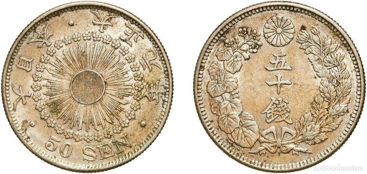 Material numism&aacute;tico: Japan Empire 1 (1912) 年元正大 50 Sen - Taishō With traces of luster Silver (.800) (20% copper) Japan M