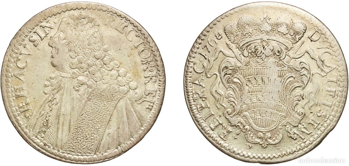 Material numism&aacute;tico: Ragusa Republic 1768 GB-DM 1 Tallero (Novi Vižlin) Silver (.566) 28.12g XF KM 18 Dav EC III 1639