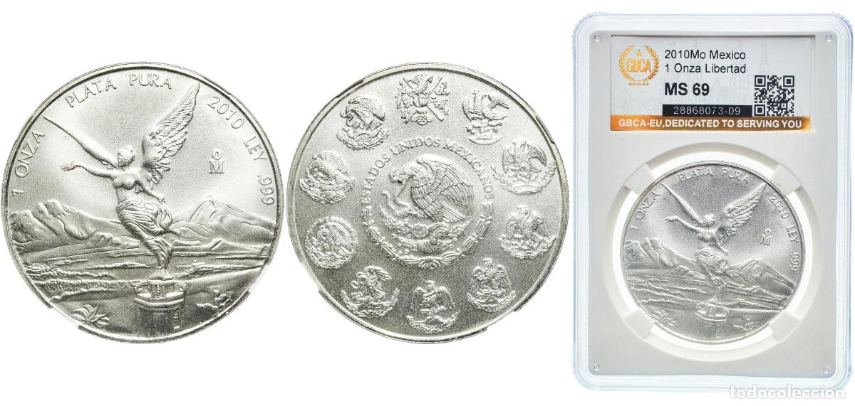 Material numism&aacute;tico: Mexico United Mexican States 2010 Mo 1 Onza &rdquo;Libertad&rdquo; (Silver Bullion Coinage) Silver (.999) Mexic