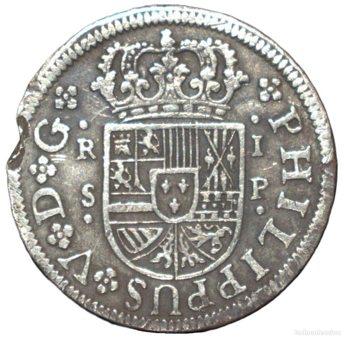 Material numism&aacute;tico: 1729. Felipe V. 1 Real. Sevilla P