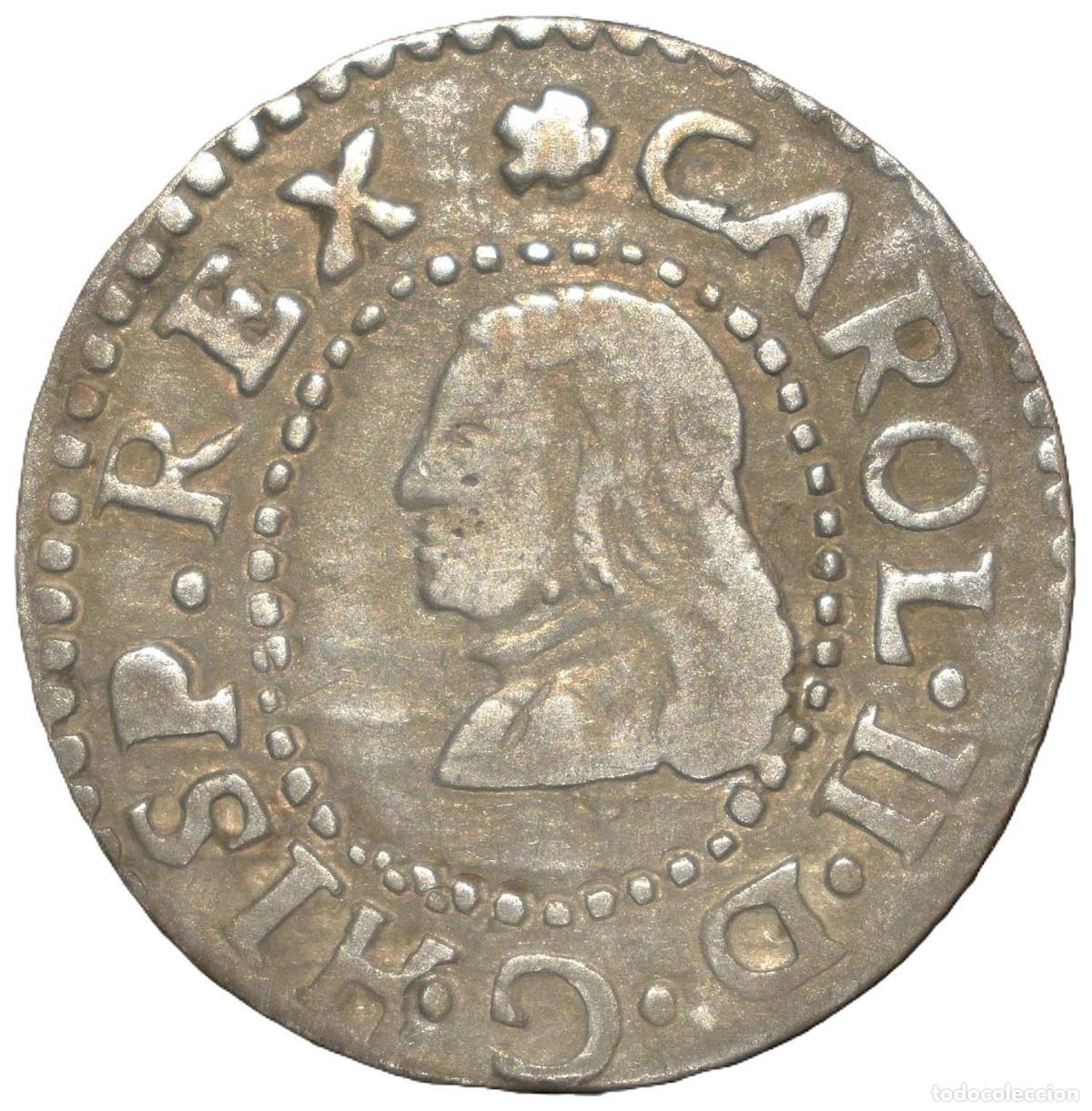 Material numism&aacute;tico: 1677. Carlos II. 1 Croat. Ceca Barcelona