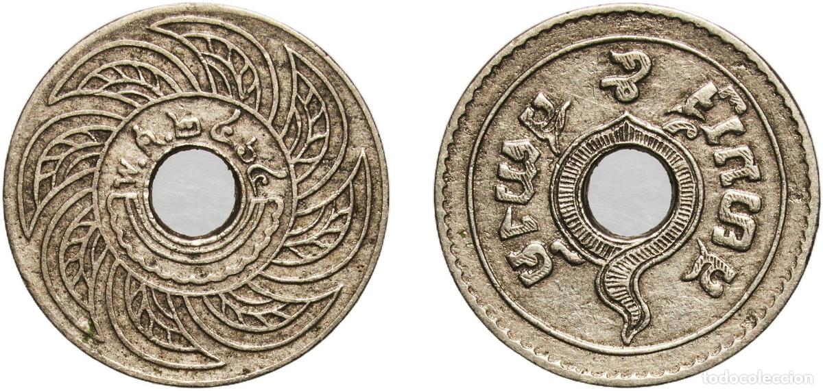 Material numism&aacute;tico: Thailand Kingdom 2464 (1921) 5 Satang - Rama V / Rama VI / Rama VII / Rama VIII Nickel Heaton and S