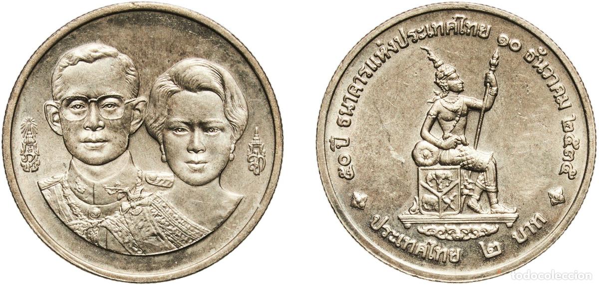 Material numism&aacute;tico: Thailand Kingdom 2535 (1992) 2 Baht - Rama IX (Bank of Thailand) Copper-nickel clad copper (1000000