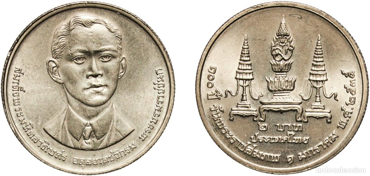 Numismatisches Material: Thailand Kingdom 2535 (1992) 2 Baht (Mahidol Adulyadej) Copper-nickel clad copper (2308000) 7.32g U