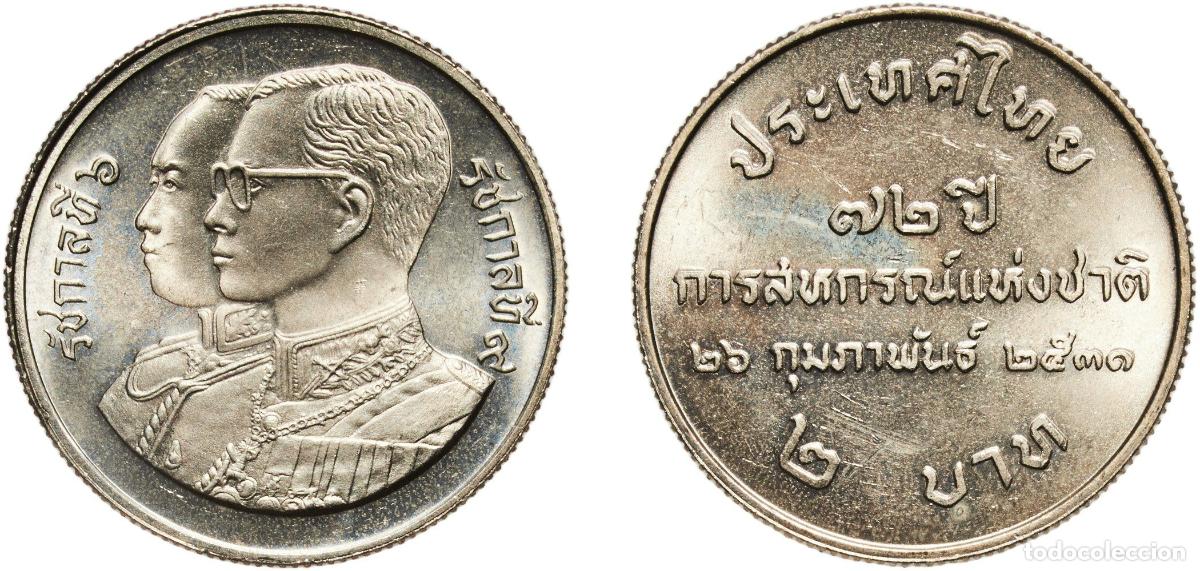 Material numism&aacute;tico: Thailand Kingdom 2531 (1988) 2 Baht - Rama IX (Thai Cooperatives) Copper-nickel clad copper (300000