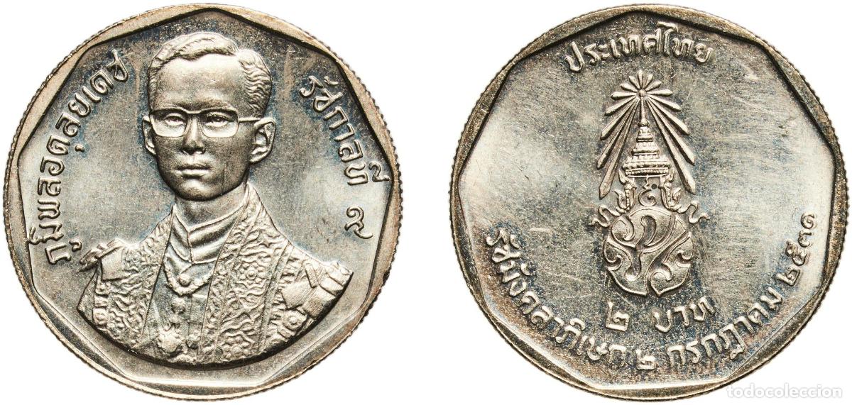 Material numism&aacute;tico: Thailand Kingdom 2531 (1988) 2 Baht - Rama IX (Rajamangala Celebrations) Copper-nickel clad copper