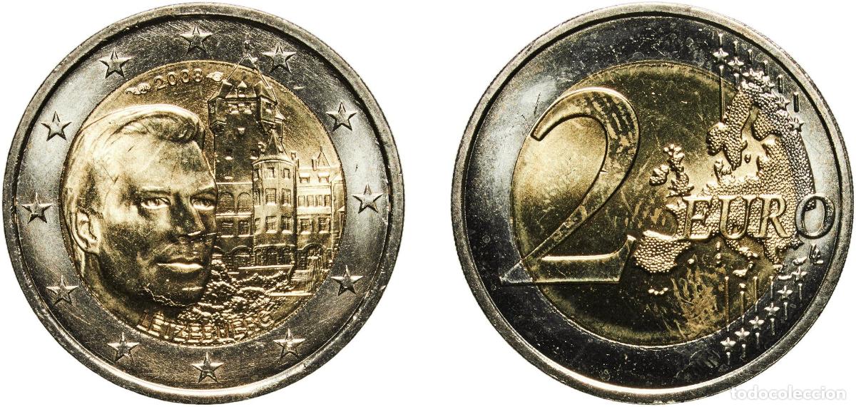 Material numism&aacute;tico: Luxembourg 2008 F 2 Euros - Henri I (Ch&acirc;teau de Berg) Bimetallic: nickel brass clad nickel centre i
