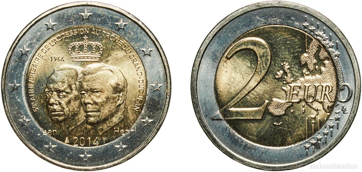 Material numism&aacute;tico: Luxembourg 2014 2 Euros - Henri I (Golden Jubilee) Bimetallic: nickel brass clad nickel centre in c
