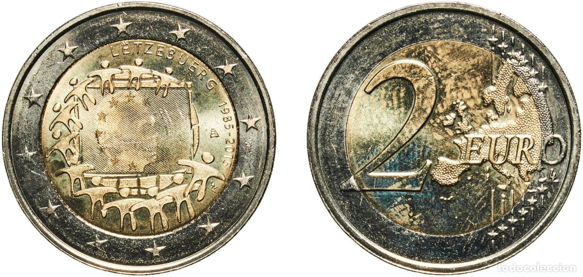 Material numism&aacute;tico: Luxembourg 2015 2 Euros - Henri I (European Union Flag) Bimetallic: nickel brass clad nickel centre