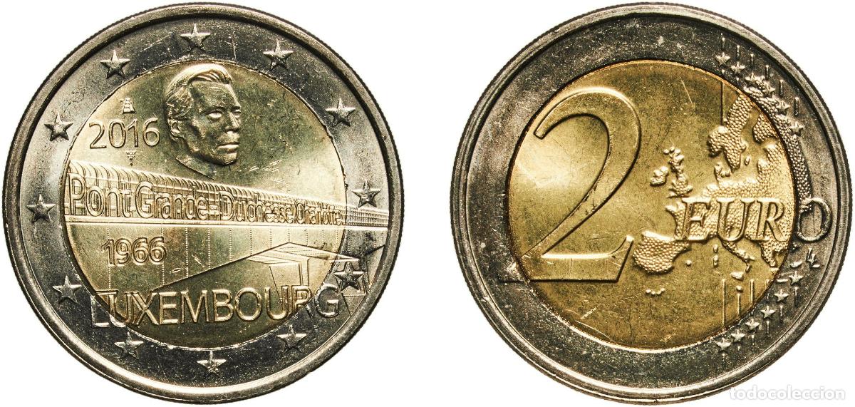 Material numism&aacute;tico: Luxembourg 2016 2 Euros - Henri I (50 Years of Grand Duchess Charlotte Bridge) Bimetallic: nickel b