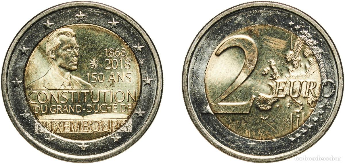 Material numism&aacute;tico: Luxembourg 2018 2 Euros - Henri I (Constitution of Luxembourg) Bimetallic: nickel brass clad nickel