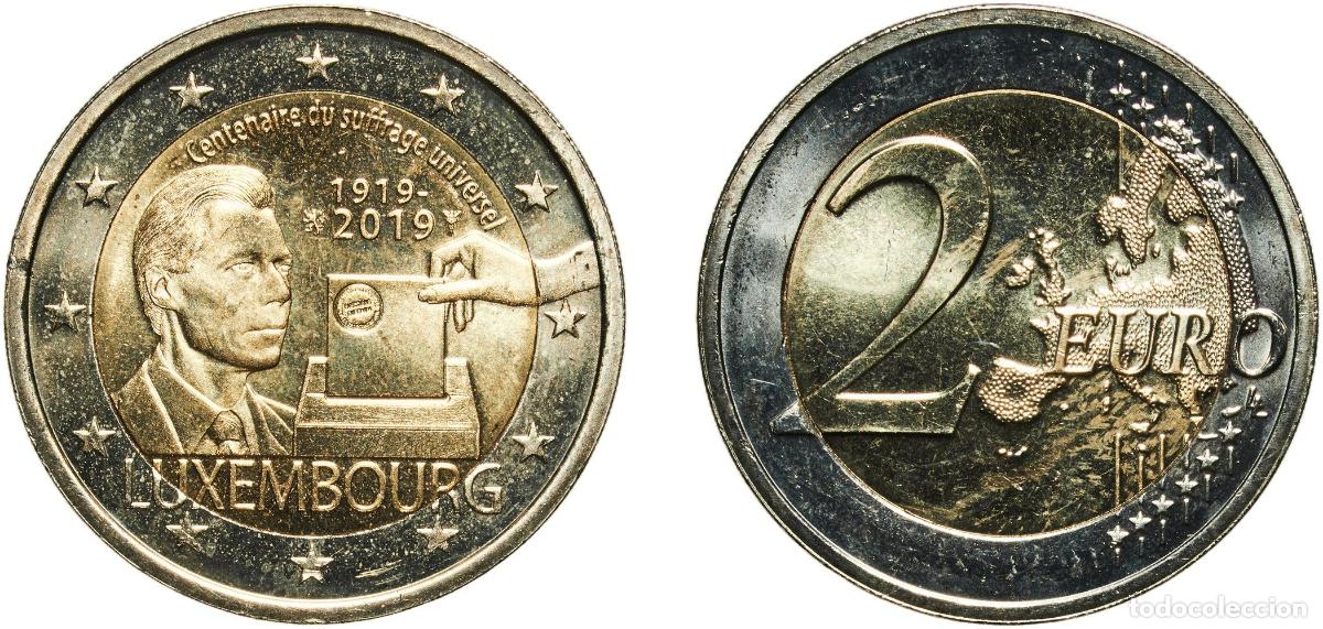 Material numism&aacute;tico: Luxembourg 2019 2 Euros - Henri I (Voting Rights) Bimetallic: nickel brass clad nickel centre in co