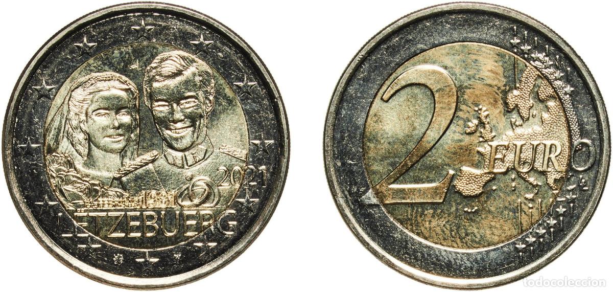Material numism&aacute;tico: Luxembourg 2021 2 Euros - Henri I (Marriage of Grand Duke Henri - classic version) Bimetallic: nick