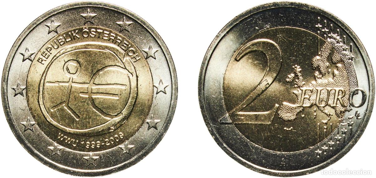 Material numism&aacute;tico: Austria Second Republic 2009 2 Euros (Economic and Monetary Union) Bimetallic: nickel brass clad ni