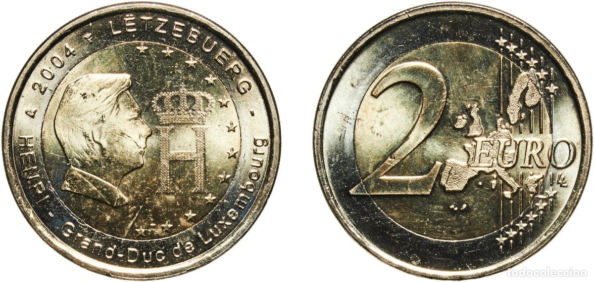 Material numism&aacute;tico: Luxembourg 2004 2 Euros - Henri I (Monogramme) Bimetallic: nickel brass clad nickel centre in coppe
