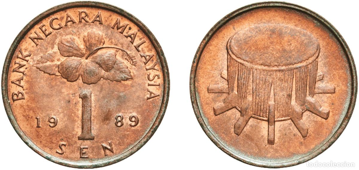 Material numism&aacute;tico: Malaysia Federal elective constitutional monarchy 1989 1 Sen Copper clad steel Shah Alam Mint (2842