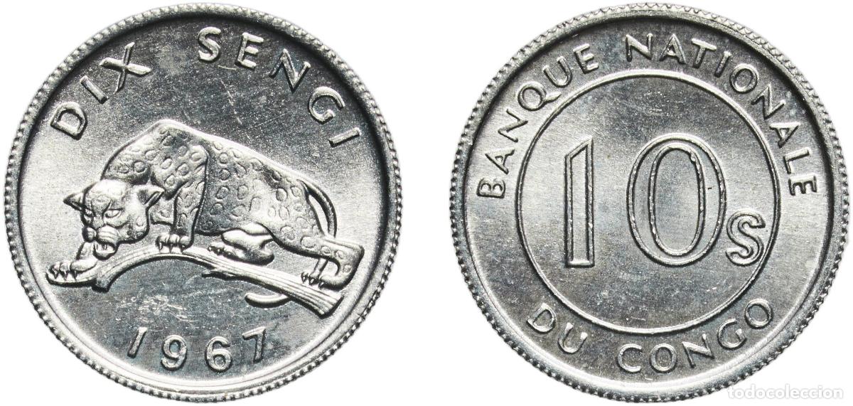 Material numism&aacute;tico: Congo Democratic Republic 1967 10 Sengi Aluminium (Aluminium 97%, Magnesium 3%) Heaton and Sons / T