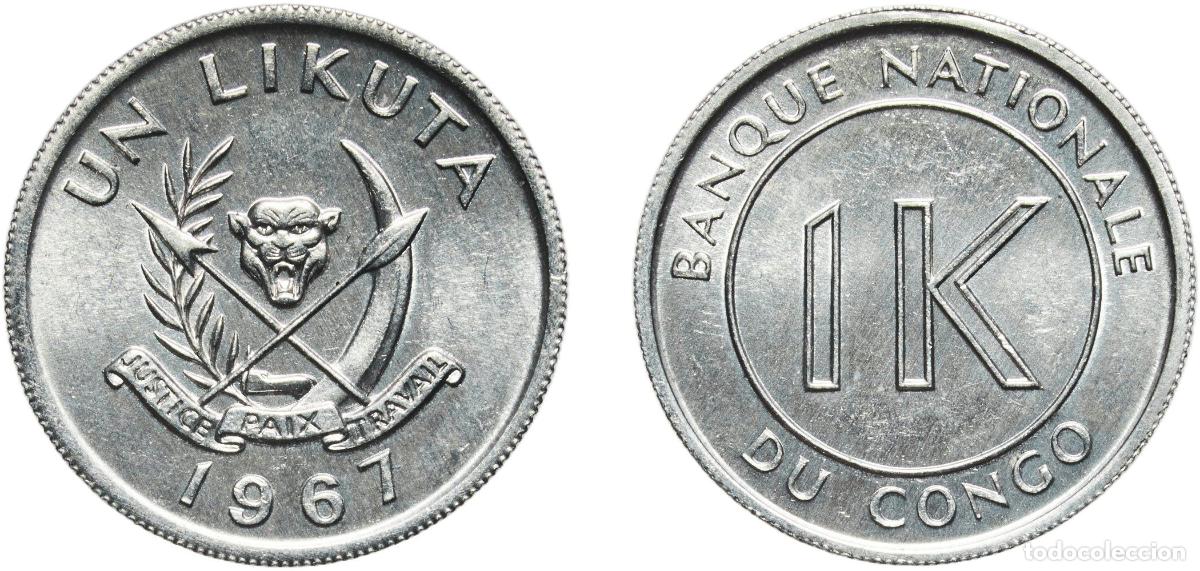 Material numism&aacute;tico: Congo Democratic Republic 1967 1 Likuta Aluminium (Aluminium 97%, Magnesium 3%) Kings Norton Metal