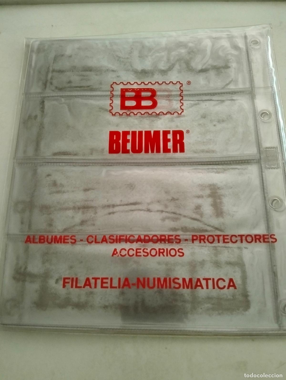 Material numism&aacute;tico: LOTE 10 FUNDAS DE PLASTICO BEUMER, COMPARTIMIENTOS HORIZONTALES